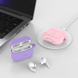 ETUI NA SŁUCHAWKI TECH-PROTECT SILICONE HOOK APPLE AIRPODS PRO 1 / 2 FIOLETOWE