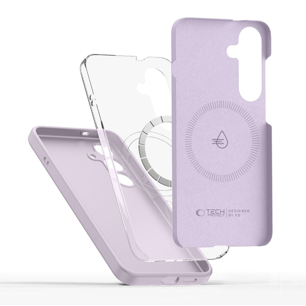 ETUI TECH-PROTECT LIQUID SILICONE MAGSAFE SAMSUNG GALAXY S25 FIOLETOWE