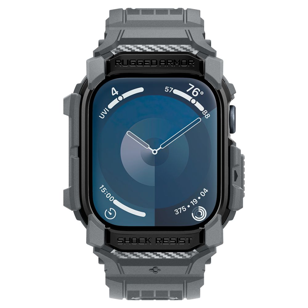 PASEK SPIGEN RUGGED ARMOR ”PRO” APPLE WATCH 10 (46 MM) SZARY