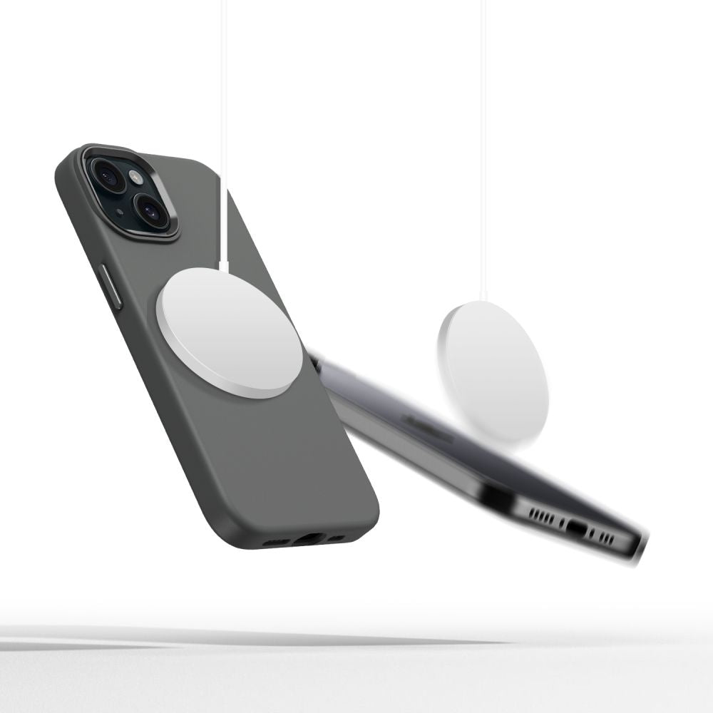 ETUI TECH-PROTECT SILICONE PURE MAGSAFE IPHONE 14 SZARE