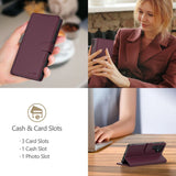 ETUI OTWIERANE TECH-PROTECT WALLET IPHONE 16E MULBERRY CIEMNO FIOLETOWE