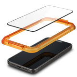 SZKŁO HARTOWANE SPIGEN ALM GLASS FC 2-PACK IPHONE 14 PRO BLACK CZARNA RAMKA