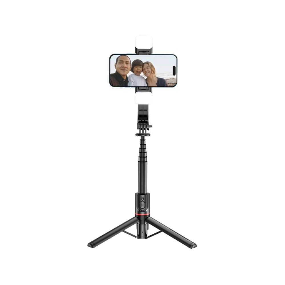 TECH-PROTECT L05S BLUETOOTH SELFIE STICK TRIPOD & LED LIGHT CZARNY