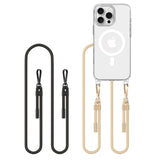ETUI ZE SMYCZKĄ TECH-PROTECT FLEXAIR CHAIN MAGSAFE IPHONE 16 PRO CZARNĄ I BEŻOWĄ