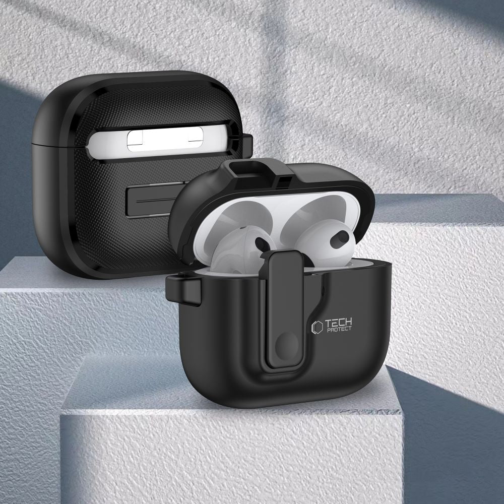 ETUI NA SŁUCHAWKI TECH-PROTECT SLIM HOOK APPLE AIRPODS 4 CZARNE