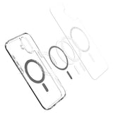 ETUI SPIGEN ULTRA HYBRID MAG MAGSAFE IPHONE 16 PLUS TRANSPARETNO CZARNE