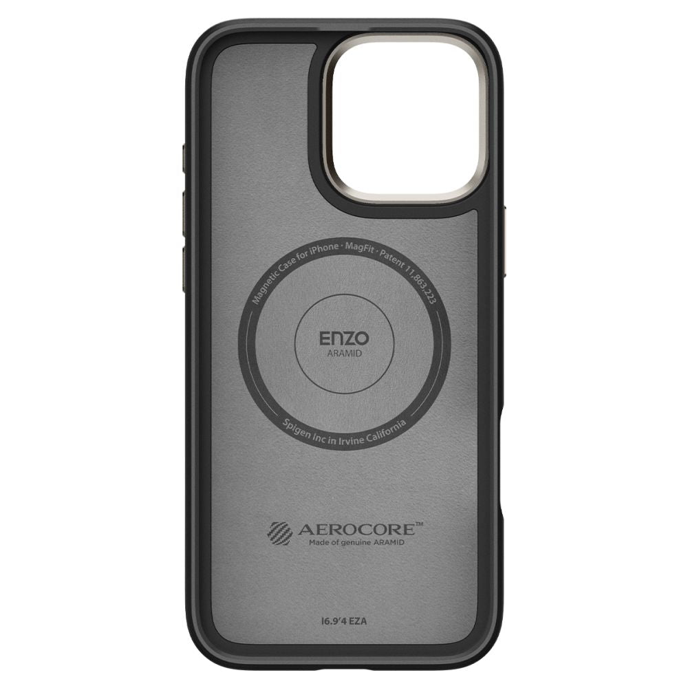 ETUI SPIGEN ENZO ARAMID MAG MAGSAFE IPHONE 16 PRO MAX BLACK/NATURAL CZARNE