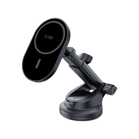 UCHWYT SAMOCHODOWY Z ŁADOWANIEM INDUKCYJNYM TECH-PROTECT MM15W-V6 MAGNETIC MAGSAFE DASHBOARD & VENT CAR MOUNT WIRELESS CHARGER 15W CZARNY