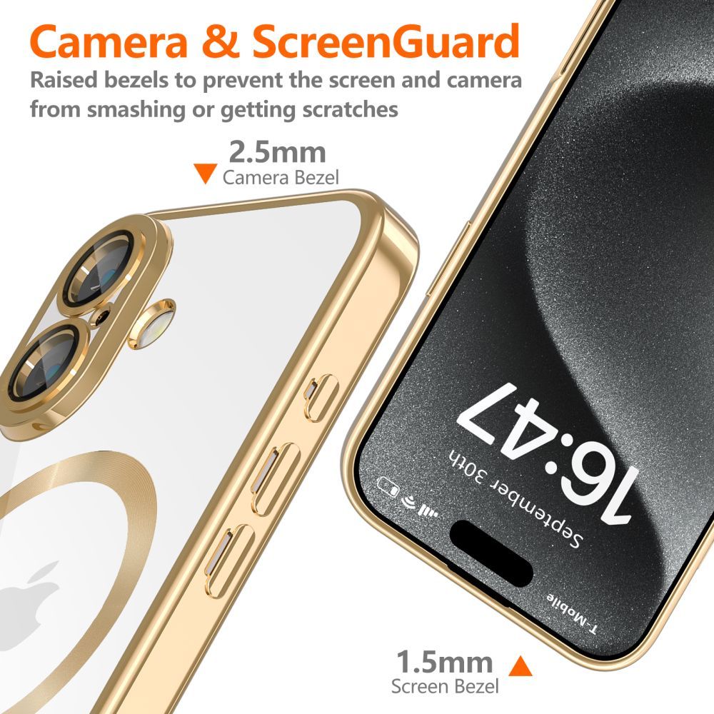 ETUI TECH-PROTECT MAGFLEX MAGSAFE IPHONE 16E ZŁOTE