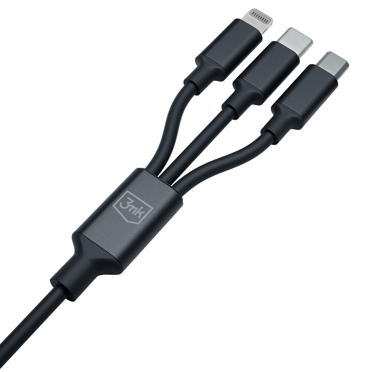 KABEL 3W1 3MK HYPER CABLE 3IN1 A/C TO C/MICRO/LIGHTNING 1.5M BLACK CZARNY