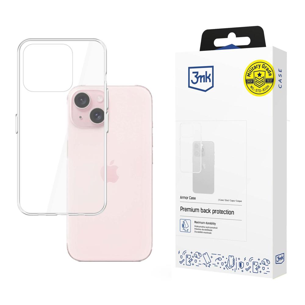 ETUI APPLE IPHONE 15 PLUS - 3MK ARMOR CASE TRANSPARETNE