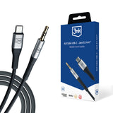 ADAPTER 3MK AUX CABLE USB-C - JACK 3,5 MM CZARNY