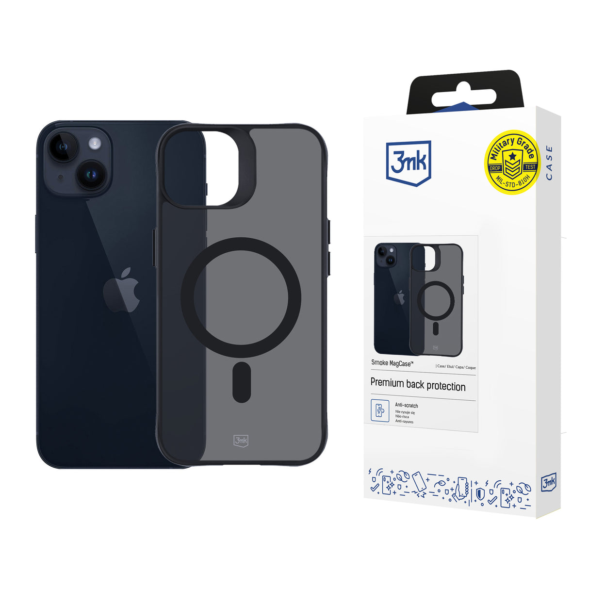 ETUI APPLE IPHONE 14 PLUS - 3MK SMOKE MAGCASE