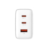 BASEUS ŁADOWARKA SIECIOWA CUBE PRO PD 65W 2X USB-C 1X USB BIAŁA