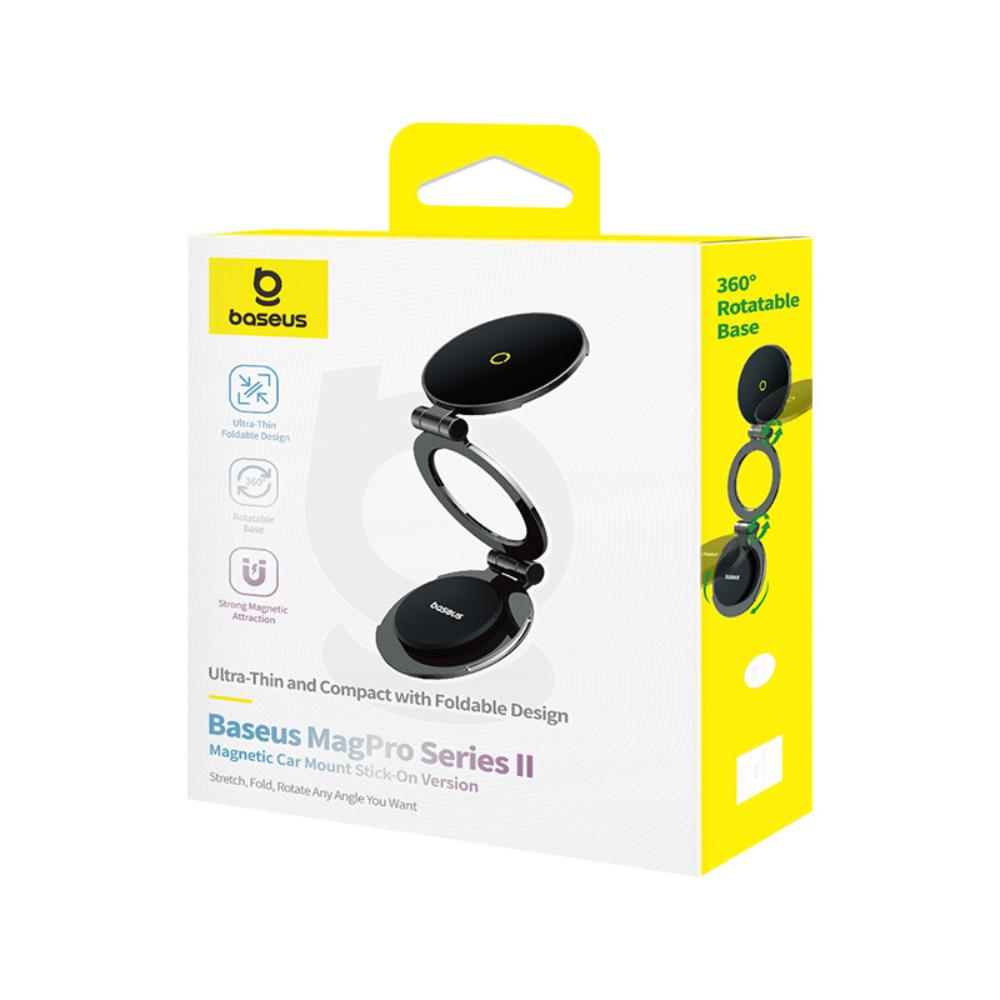 BASEUS UCHWYT SAMOCHODOWY MAGPRO SERIES II MAGNETIC CAR MOUNT STICK-ON VERSION CZARNY