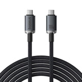 BASEUS KABEL CRYSTAL SHINE USB3.2 FULL-FEATURED FAST-CHARGING DATA CABLE USB-C TO USB-C 100W 1.5M 20GB CLUSTER CZARNY