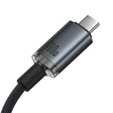 BASEUS KABEL CRYSTAL SHINE USB3.2 FULL-FEATURED FAST-CHARGING DATA CABLE USB-C TO USB-C 100W 1.5M 20GB CLUSTER CZARNY