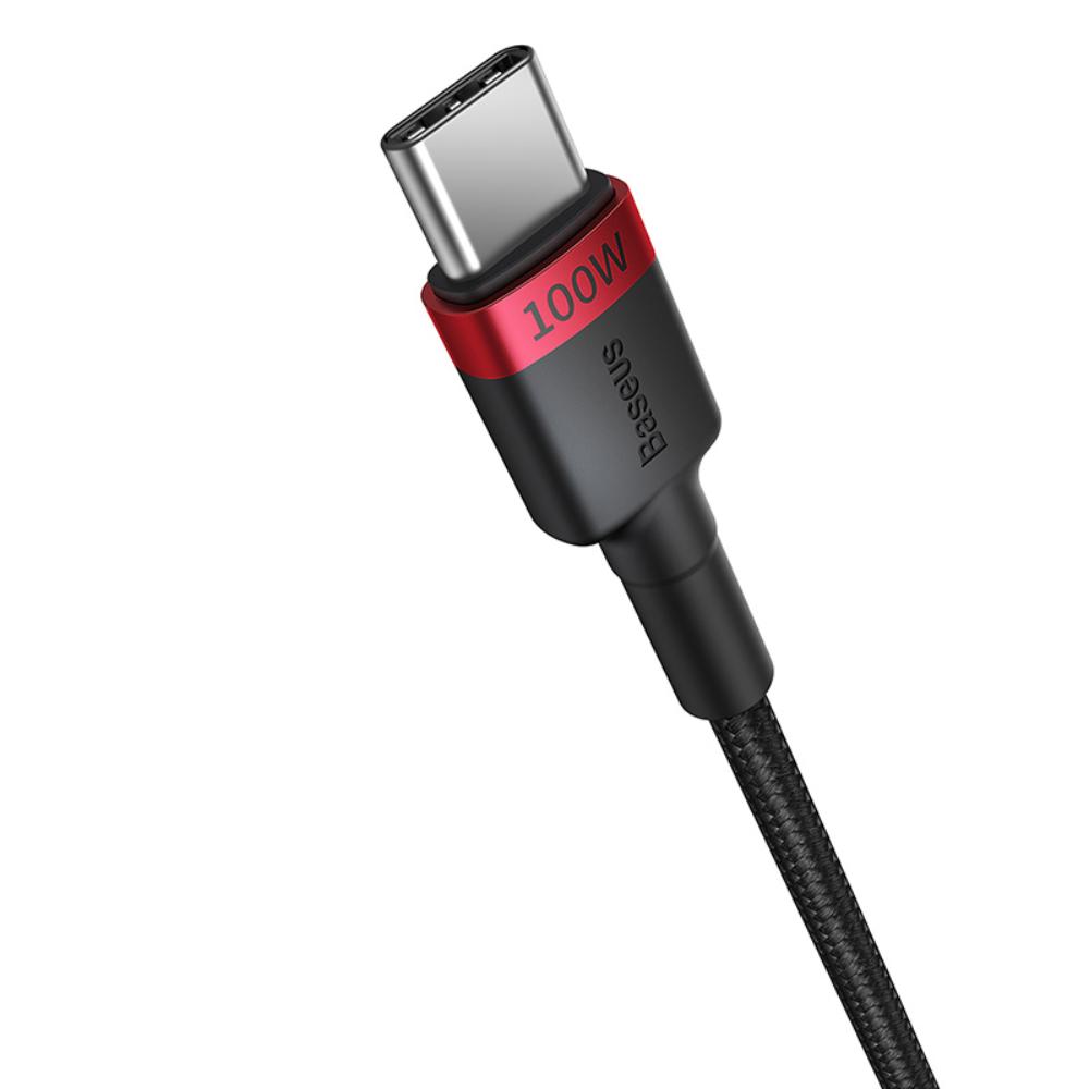 BASEUS KABEL CAFULE CHARGING CABLE USB-C TO USB-C 100W 2M 2PCS RED CZARNY+GREY CZARNY