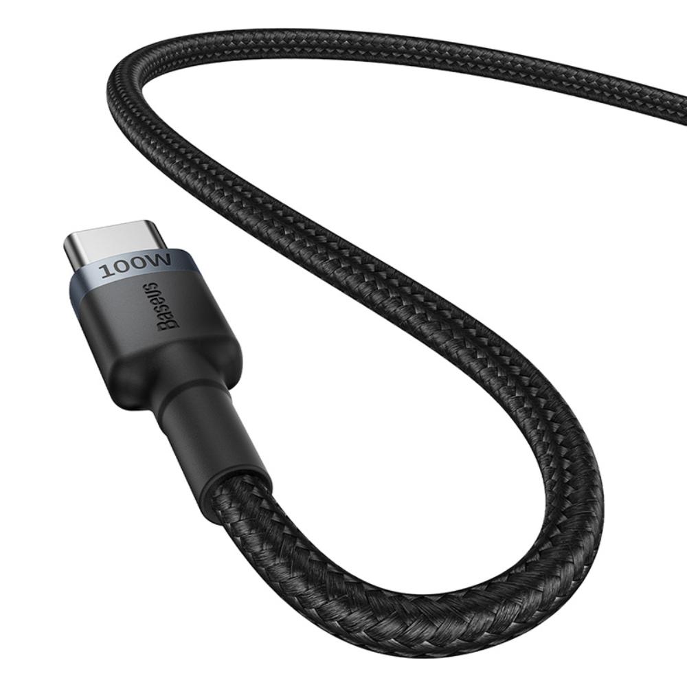 BASEUS KABEL CAFULE CHARGING CABLE USB-C TO USB-C 100W 2M 2PCS RED CZARNY+GREY CZARNY