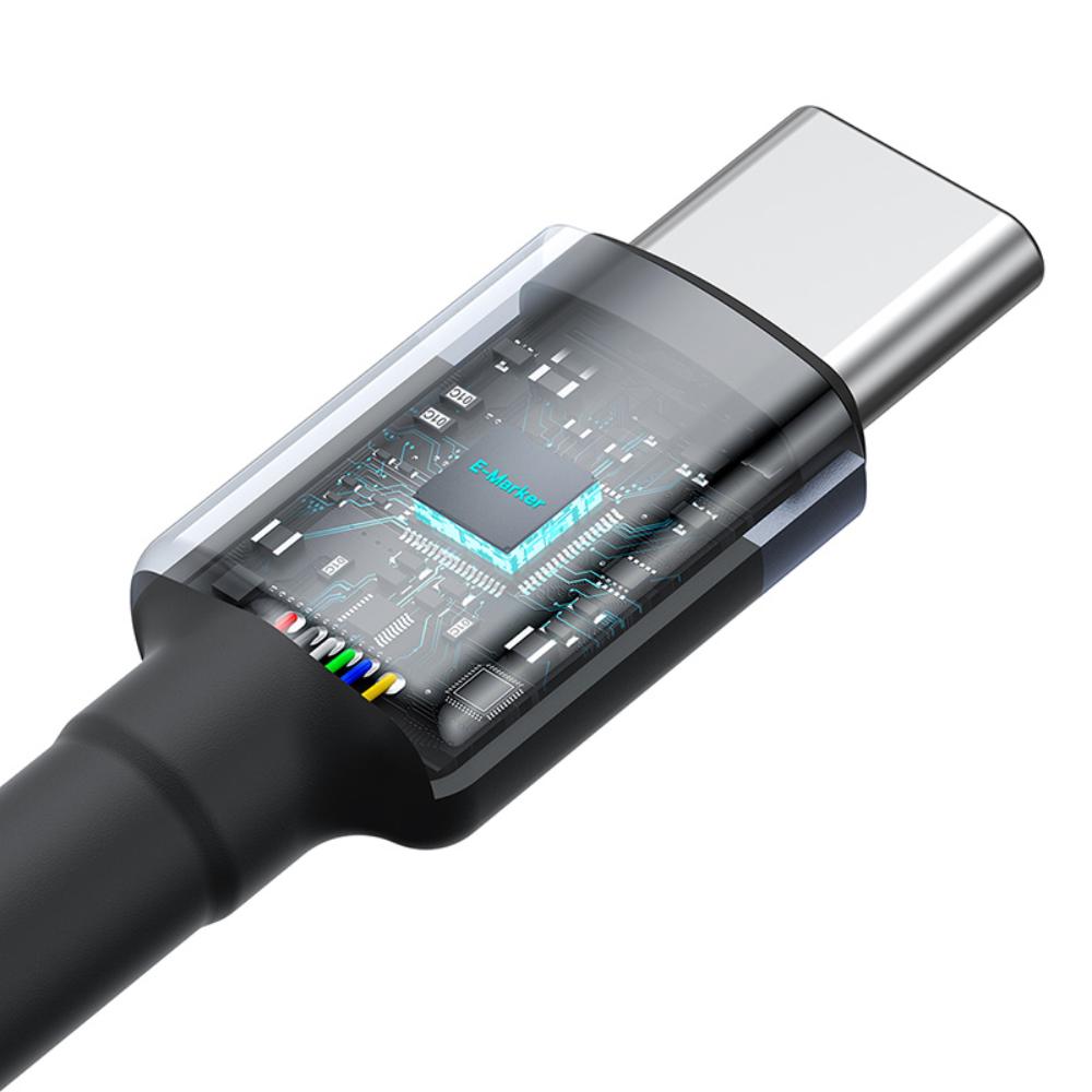 BASEUS KABEL CAFULE CHARGING CABLE USB-C TO USB-C 100W 2M 2PCS RED CZARNY+GREY CZARNY
