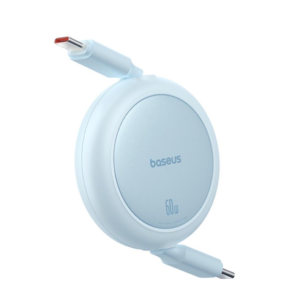 BASEUS KABEL FREE2PULL MINI CHARGING CABLE USB-C TO USB-C 60W 1M NIEBIESKI