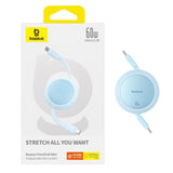 BASEUS KABEL FREE2PULL MINI CHARGING CABLE USB-C TO USB-C 60W 1M NIEBIESKI