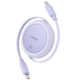 BASEUS KABEL FREE2PULL MINI CHARGING CABLE USB-C TO USB-C 60W 1M FIOLETOWY