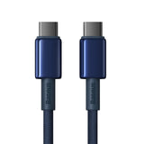 BASEUS KABEL TUNGSTEN GOLD FAST CHARGING DATA CABLE TYPE-C TO TYPE-C 100W 2M NIEBIESKI
