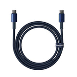 BASEUS KABEL TUNGSTEN GOLD FAST CHARGING DATA CABLE TYPE-C TO TYPE-C 100W 2M NIEBIESKI