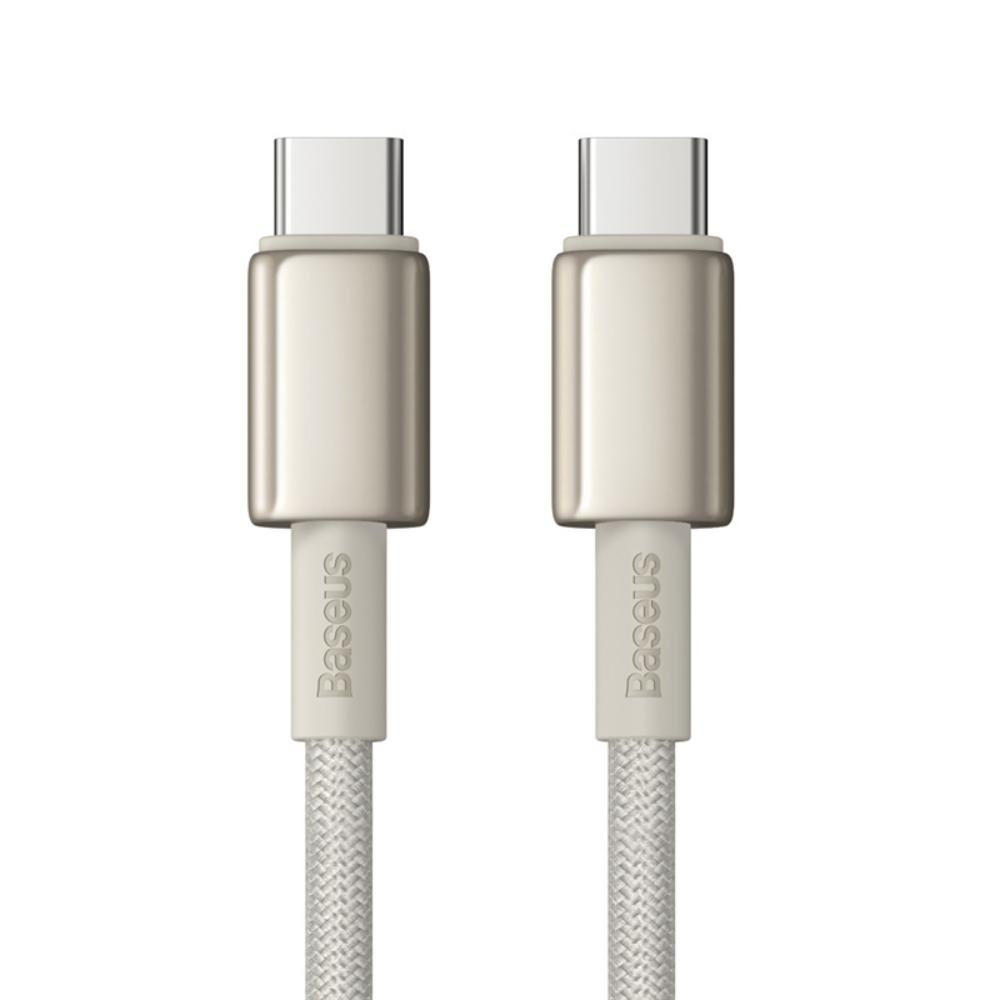 BASEUS KABEL TUNGSTEN GOLD FAST CHARGING DATA CABLE TYPE-C TO TYPE-C 100W 1M TITANIUM GALAXY ZŁOTY