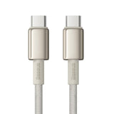BASEUS KABEL TUNGSTEN GOLD FAST CHARGING DATA CABLE TYPE-C TO TYPE-C 100W 1M TITANIUM GALAXY ZŁOTY