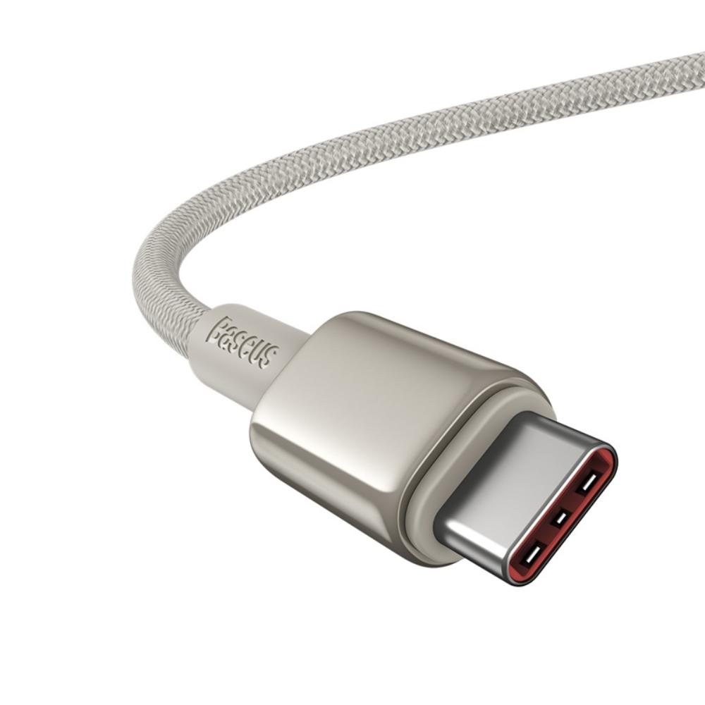 BASEUS KABEL TUNGSTEN GOLD FAST CHARGING DATA CABLE TYPE-C TO TYPE-C 100W 1M TITANIUM GALAXY ZŁOTY