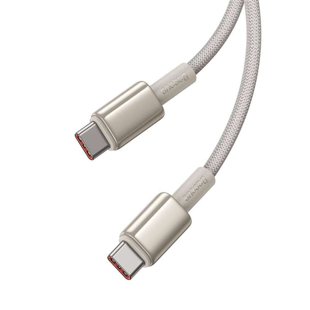 BASEUS KABEL TUNGSTEN GOLD FAST CHARGING DATA CABLE TYPE-C TO TYPE-C 100W 1M TITANIUM GALAXY ZŁOTY