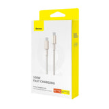 BASEUS KABEL TUNGSTEN GOLD FAST CHARGING DATA CABLE TYPE-C TO TYPE-C 100W 2M TITANIUM GALAXY ZŁOTY
