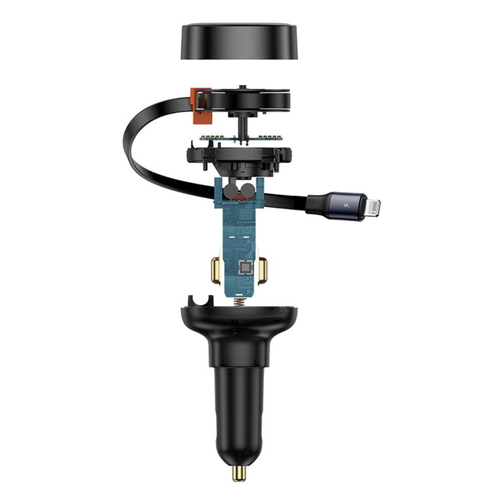 BASEUS ŁADOWARKA SAMOCHODOWA USB-C 55W CZARNA ENJOYMENT PRO CAR CHARGER + KABEL IP CZARNA