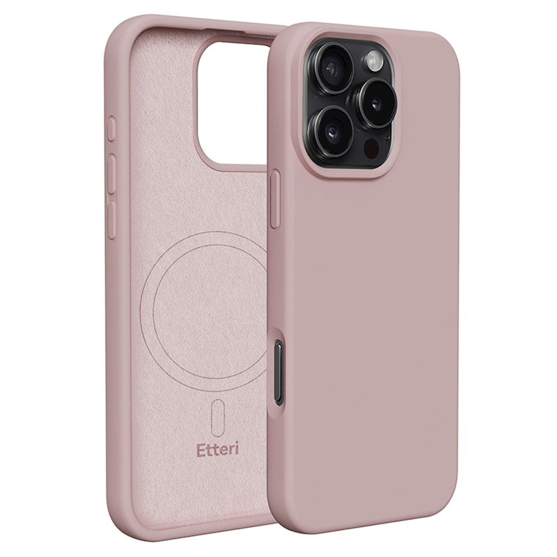 NAKŁADKA ETTERI SILICONE MAG IPHONE 16 PLUS 6,7" JASNORÓŻOWA