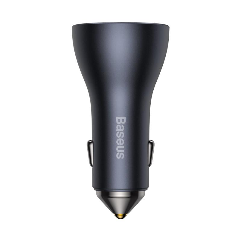 BASEUS ŁADOWARKA SAMOCHODOWA GOLDEN CONTACTOR PRO TRIPLE FAST 1X USB 2X USB-C 65W SZARA