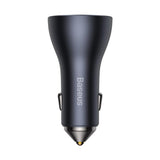 BASEUS ŁADOWARKA SAMOCHODOWA GOLDEN CONTACTOR PRO TRIPLE FAST 1X USB 2X USB-C 65W SZARA