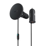 BASEUS UCHWYT SAMOCHODOWY CW01 3W1 Z FUNKCJĄ ŁADOWANIA BEZPRZEWODOWEGO 15W I ŁADOWARKĄ SAMOCHODOWĄ USB-C 25W CZARNY