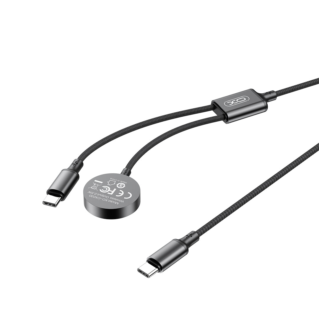 XO ŁADOWARKA BEZPRZEWODOWA INDUKCYJNA CX030 CZARNA DO APPLE WATCH Z KABLEM USB-C -USB-C