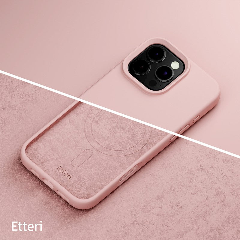 NAKŁADKA ETTERI SILICONE MAG IPHONE 16 PLUS 6,7" JASNORÓŻOWA