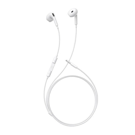 BASEUS ENCOK HZ19 SŁUCHAWKI PRZEWODOWE JACK 3,5 MM BIAŁE
