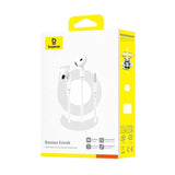 BASEUS ENCOK HZ19 SŁUCHAWKI PRZEWODOWE JACK 3,5 MM BIAŁE