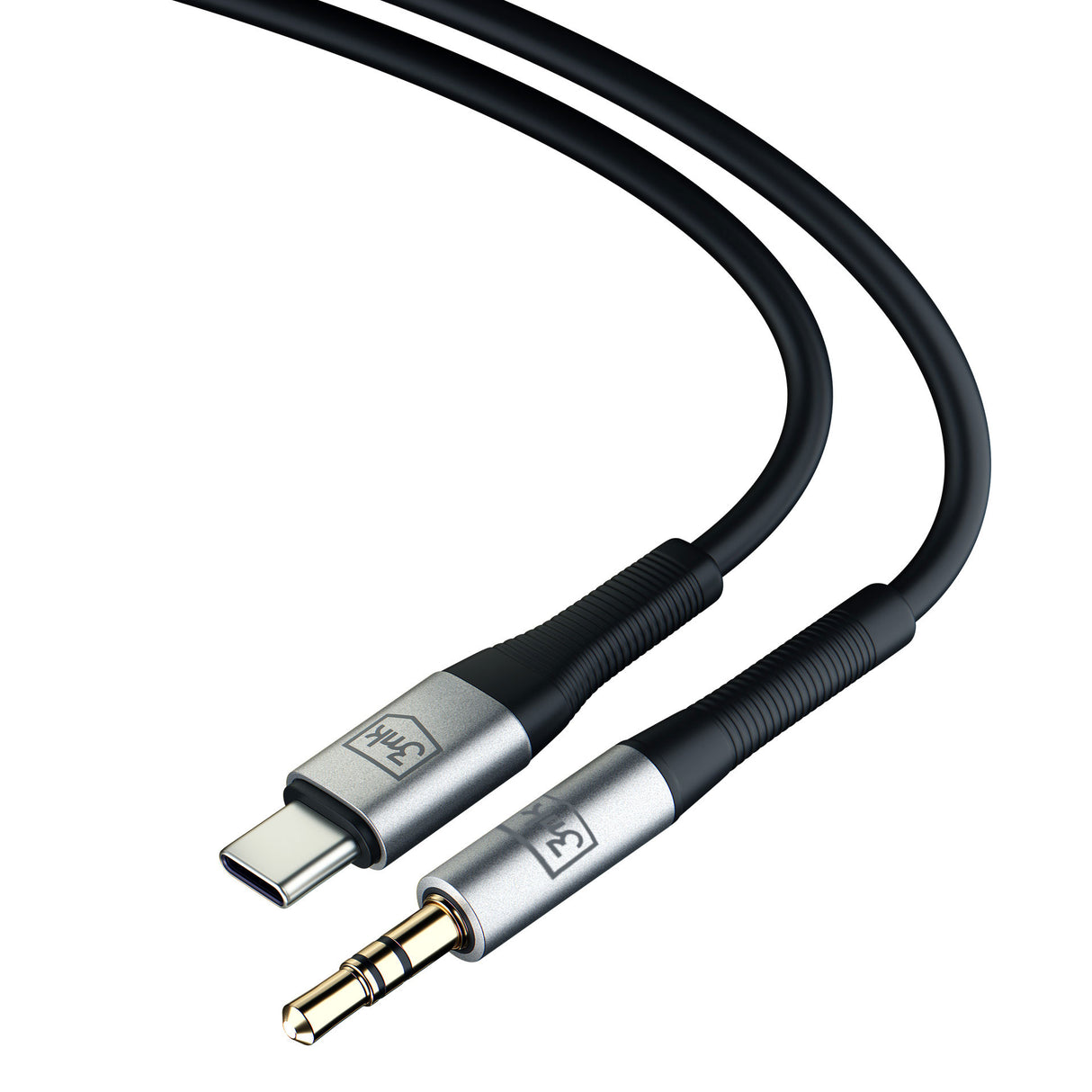 ADAPTER 3MK AUX CABLE USB-C - JACK 3,5 MM CZARNY