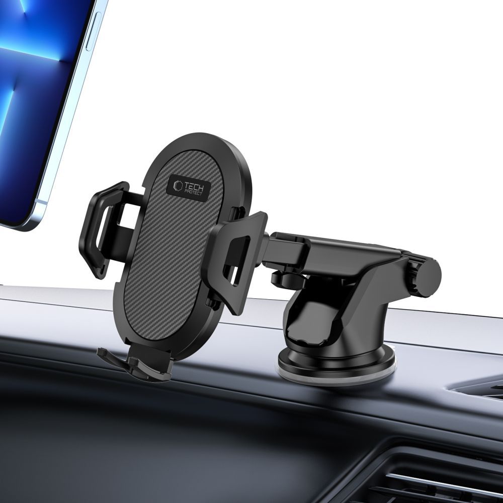 UCHWYT SAMOCHODOWY TECH-PROTECT V1 UNIVERSAL WINDSHIELD & DASHBOARD CAR MOUNT BLACK CZARNY