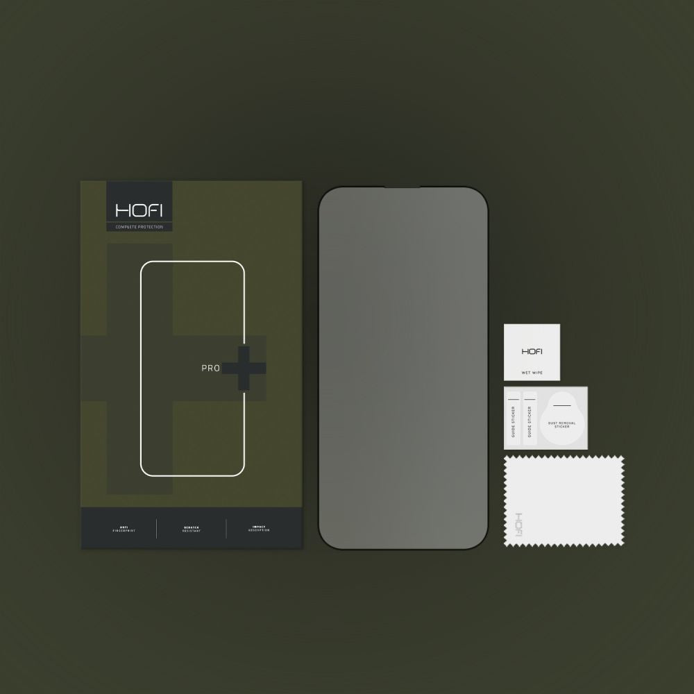 SZKŁO HARTOWANE HOFI GLASS PRO+ IPHONE 14 PRO MAX BLACK CZARNA RAMKA