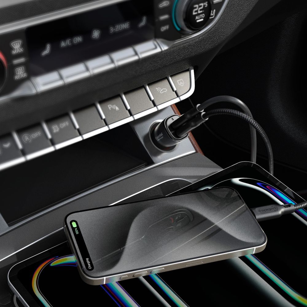 ŁADOWARKA SAMOCHODOWA SPIGEN EV502 ARCSTATION ESSENTIAL CAR CHARGER 50W CZARNA