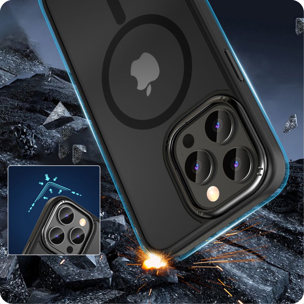 ETUI TECH-PROTECT MAGMAT ”2” MAGSAFE IPHONE 15 PRO MAX CZARNE