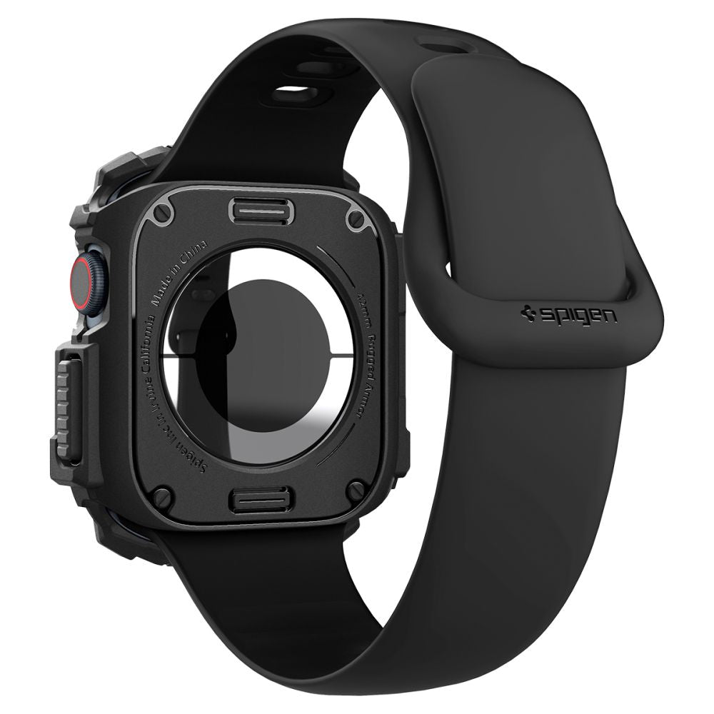 PASEK NAKŁADKA SPIGEN RUGGED ARMOR APPLE WATCH 10 (42 MM) CZARNY