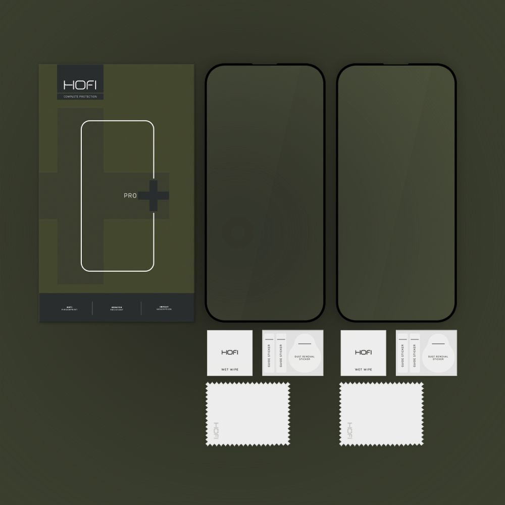 SZKŁO HARTOWANE HOFI GLASS PRO+ 2-PACK IPHONE 16 PRO CZARNA RAMKA